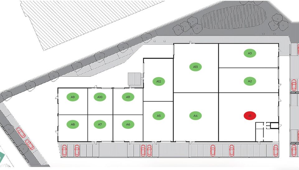 Deze kwalitatieve KMO-unit maakt deel uit van het nieuwe Bedrijvenpark Rollare &ndash; Blok A, gelegen aan de Diksmuidsesteenweg 384 te Roeselare. De site bevindt zich op de voormalige Crea-site, recht tegenover de REO-Veiling, en geniet van een uitstekende b