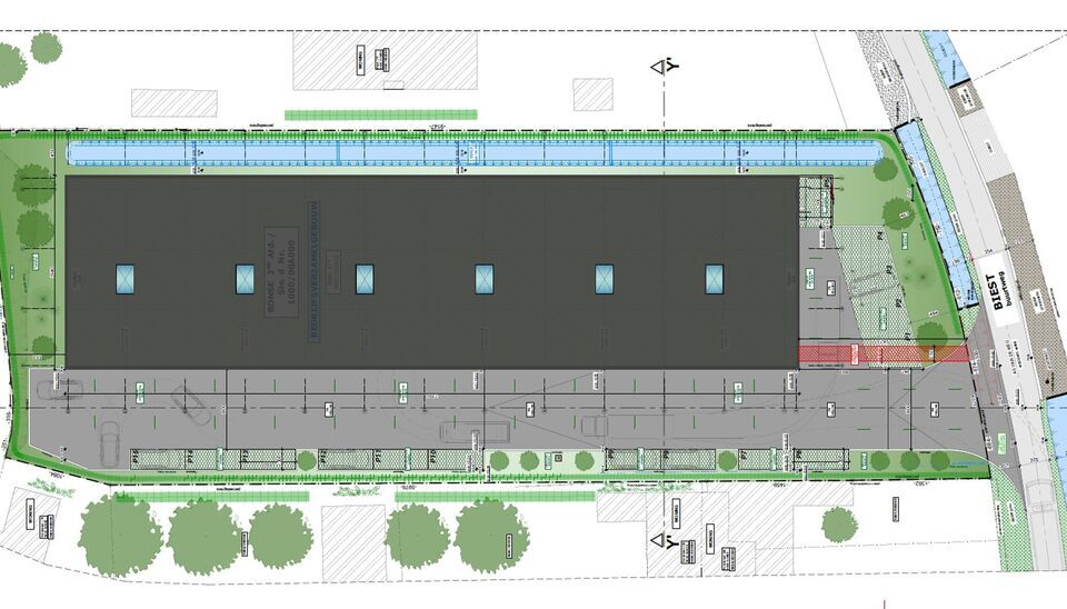 Deze unit maakt deel uit van het nieuw te bouwen Bedrijvenpark Biest in Ronse en heeft een oppervlakte van 232,79m&sup2;, eventueel uit te breiden met een mezzanine van 37,20m&sup2;. De units worden casco aangeboden.

De magazijnen worden opgebouwd uit een duurza
