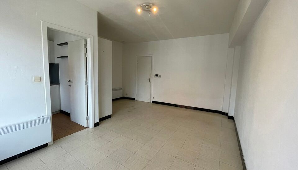 Deze ruime studio is gelegen in de Hoogstraat 120 te Gent, op een uitstekende locatie vlak bij het historische stadscentrum. De Korenmarkt ligt op wandelafstand en in de onmiddellijke omgeving bevinden zich tal van winkels, horecazaken en andere voorzieni